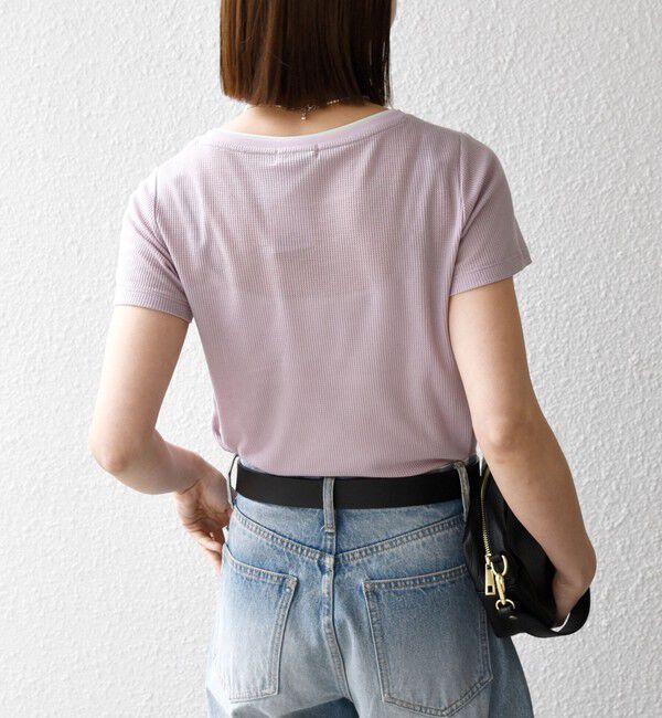 SHIPS any「SHIPS any:〈手洗い可能〉レイヤード シアー ワッフル TEE」|Tシャツ・カットソー|