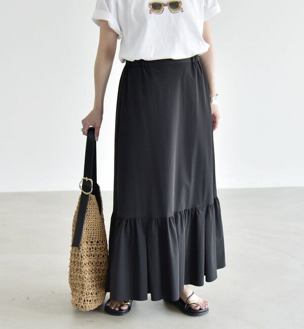 quaranciel「《予約》quaranciel:〈接触冷感/UVカット/撥水〉マルチファンクション ティアードスカート」|スカート|