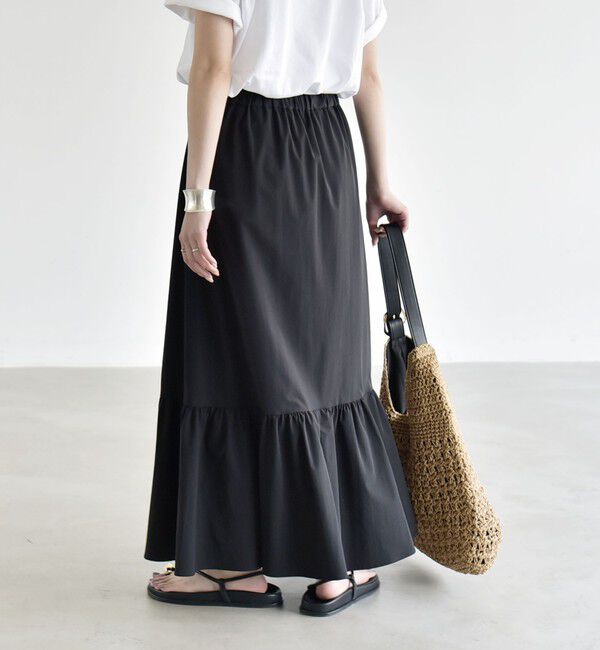 quaranciel「《予約》quaranciel:〈接触冷感/UVカット/撥水〉マルチファンクション ティアードスカート」|スカート|