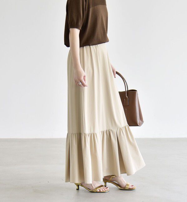 quaranciel「《予約》quaranciel:〈接触冷感/UVカット/撥水〉マルチファンクション ティアードスカート」|スカート|