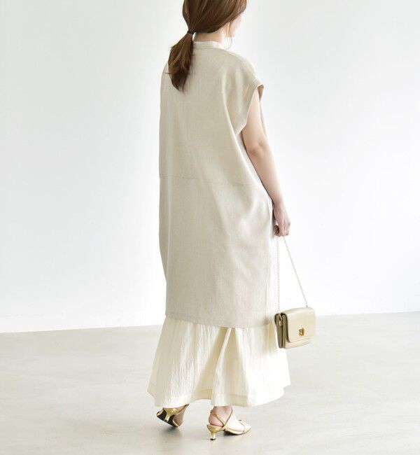 quaranciel「《予約》quaranciel:〈洗濯機可能〉スキッパー ワンピース＆イージー ワイドパンツ セットアップ」|ワンピース|