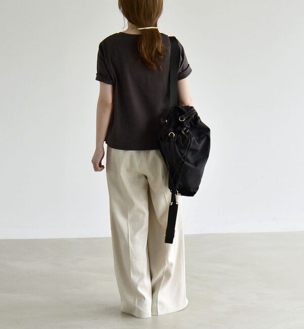 quaranciel「《予約》quaranciel:〈洗濯機可能〉スキッパー ワンピース＆イージー ワイドパンツ セットアップ」|ワンピース|