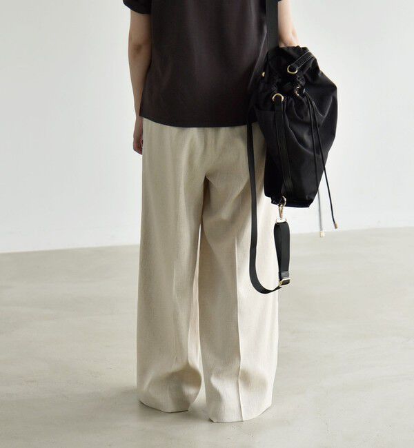 quaranciel「《予約》quaranciel:〈洗濯機可能〉スキッパー ワンピース＆イージー ワイドパンツ セットアップ」|ワンピース|