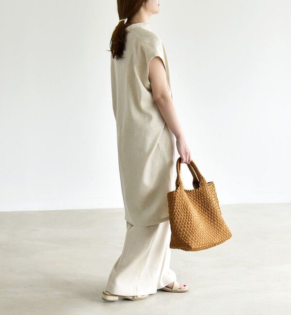 quaranciel「《予約》quaranciel:〈洗濯機可能〉スキッパー ワンピース＆イージー ワイドパンツ セットアップ」|ワンピース|