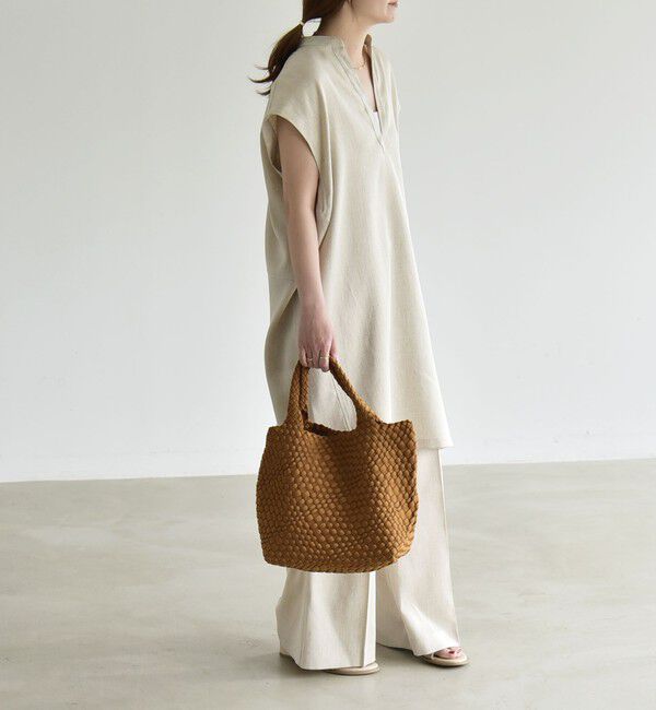 quaranciel「《予約》quaranciel:〈洗濯機可能〉スキッパー ワンピース＆イージー ワイドパンツ セットアップ」|ワンピース|