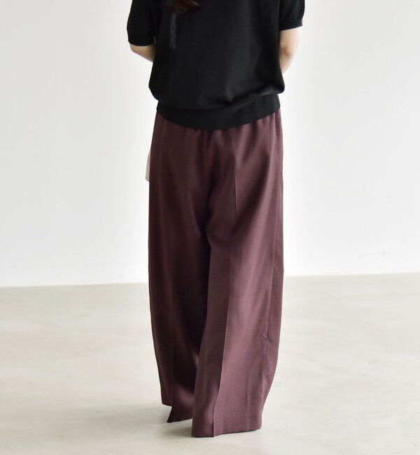 quaranciel「《予約》quaranciel:〈洗濯機可能〉スキッパー ワンピース＆イージー ワイドパンツ セットアップ」|ワンピース|