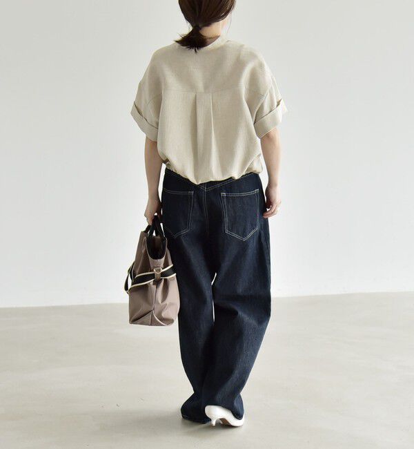 quaranciel「《予約》quaranciel:〈洗濯機可能〉ポケットドロスト シャツ＆イージー ワイドパンツ セットアップ」|ワンピース|