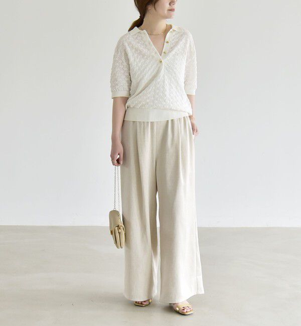 quaranciel「《予約》quaranciel:〈洗濯機可能〉ポケットドロスト シャツ＆イージー ワイドパンツ セットアップ」|ワンピース|