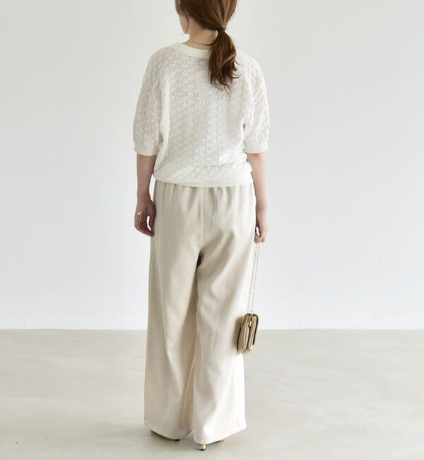 quaranciel「《予約》quaranciel:〈洗濯機可能〉ポケットドロスト シャツ＆イージー ワイドパンツ セットアップ」|ワンピース|