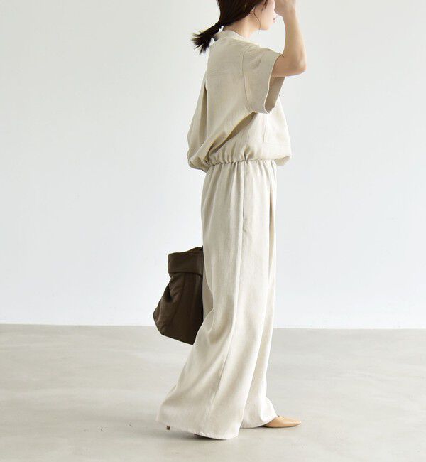 quaranciel「《予約》quaranciel:〈洗濯機可能〉ポケットドロスト シャツ＆イージー ワイドパンツ セットアップ」|ワンピース|