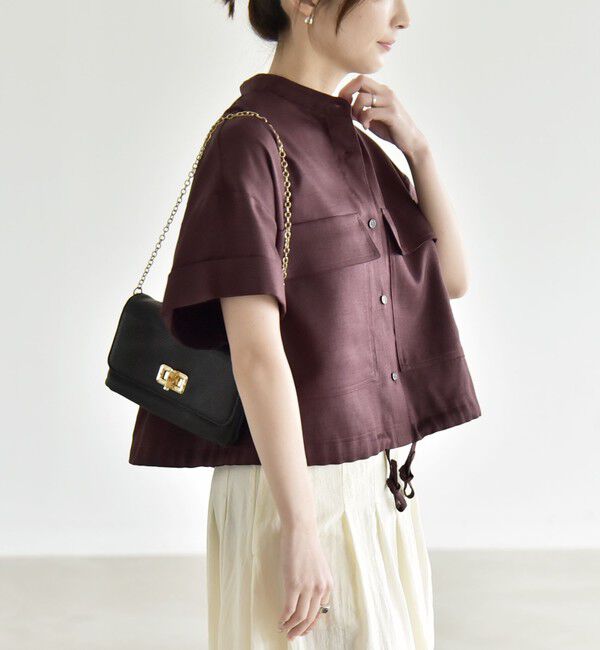 quaranciel「《予約》quaranciel:〈洗濯機可能〉ポケットドロスト シャツ＆イージー ワイドパンツ セットアップ」|ワンピース|