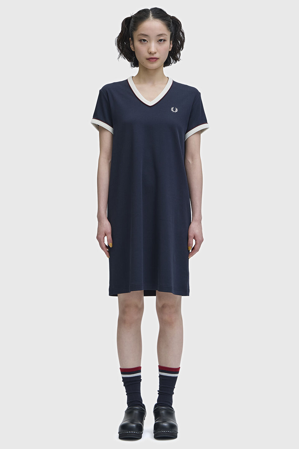 FRED PERRY 「Piped Seams V-Neck T-Shirt Dress」|ワンピース|