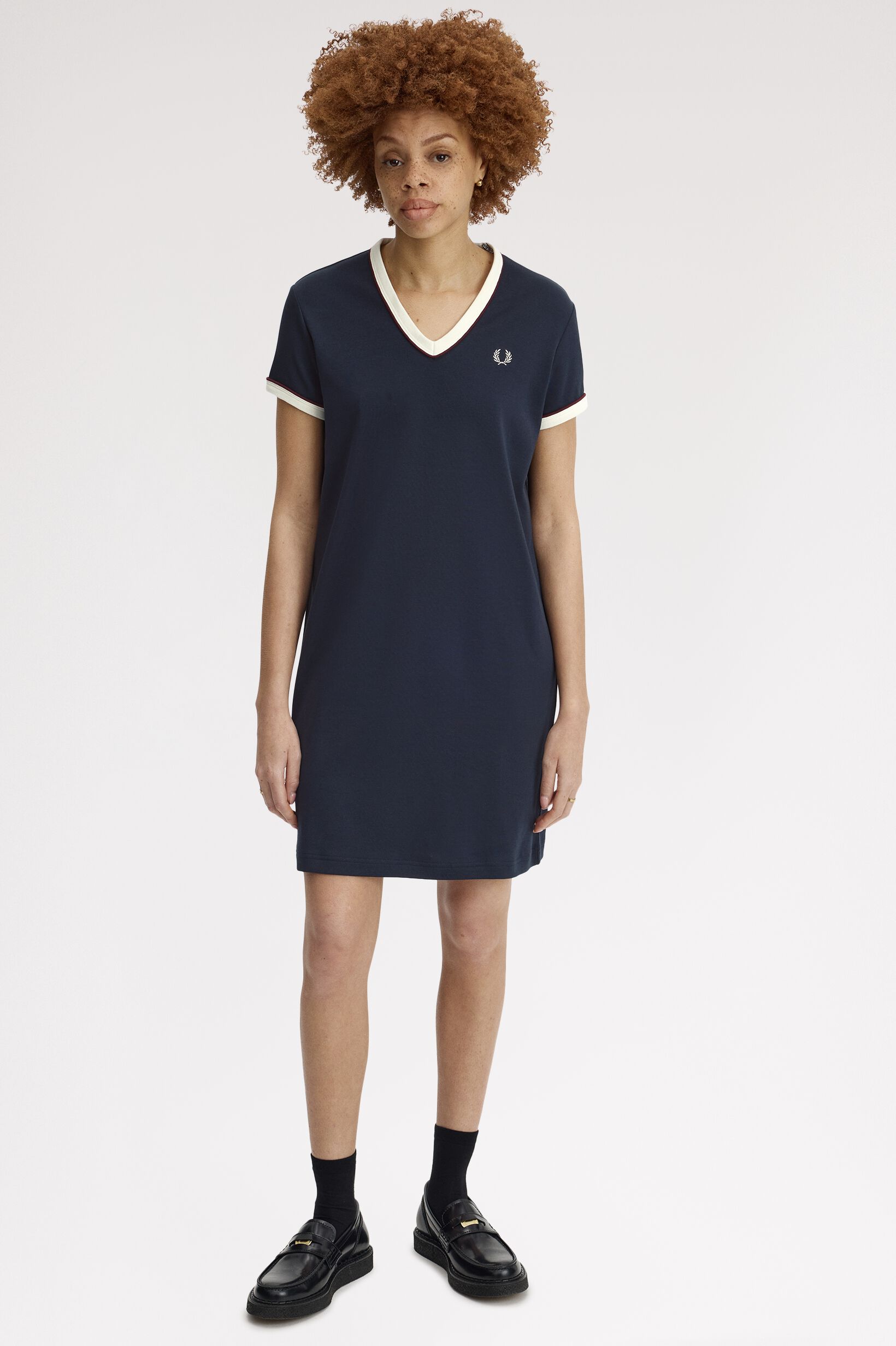FRED PERRY 「Piped Seams V-Neck T-Shirt Dress」|ワンピース|