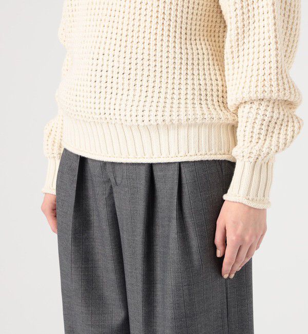 CABaN「コットンカシミヤワッフル タートルネックプルオーバー」|ニット・セーター|