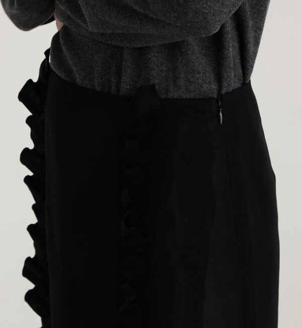 Edition「グロッシーフリル タイトスカート」|タイト|