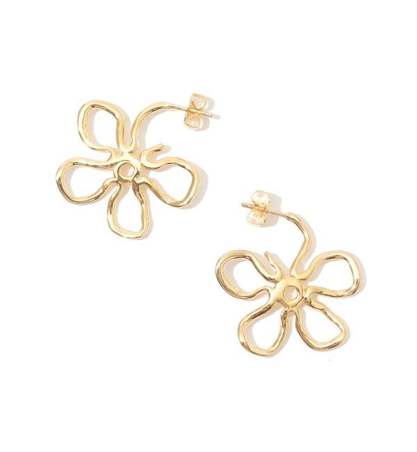 TOMORROWLAND GOODS「Kara Yoo FLORA HOOPS MEDIUM ピアス」|ピアス|91 ゴールド