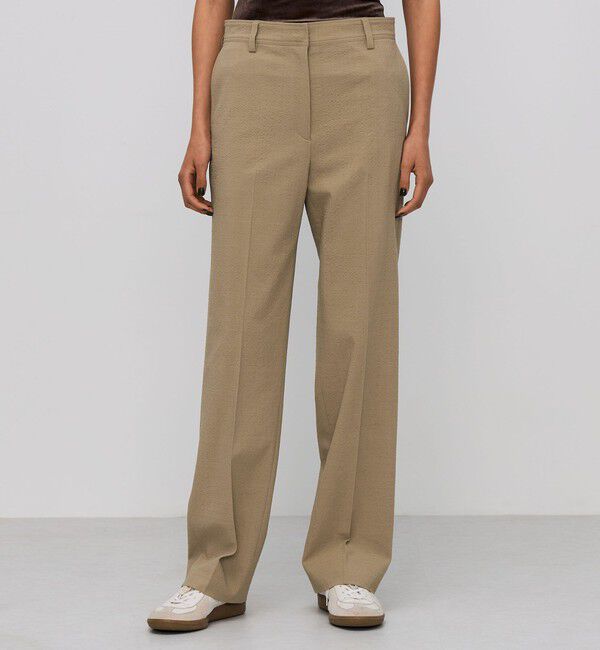 BACCA「シアサッカー スリムストレートパンツ」|チノ|