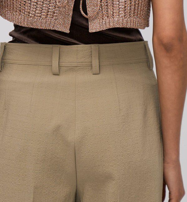 BACCA「シアサッカー スリムストレートパンツ」|チノ|