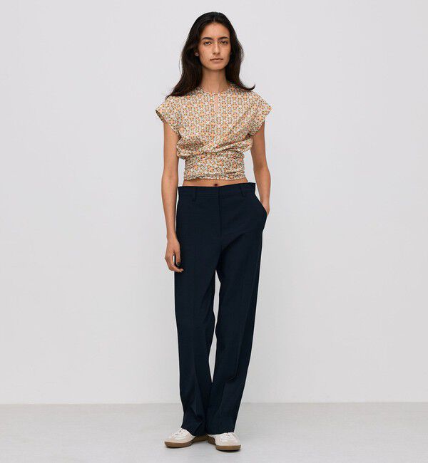 BACCA「シアサッカー スリムストレートパンツ」|チノ|