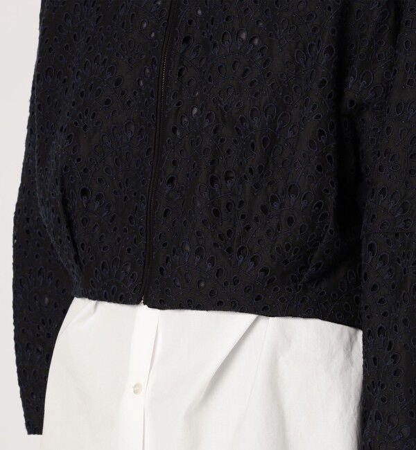 TOMORROWLAND collection「ピーコックエンブロイダリー ジップアップブルゾン」|ブルゾン・スタジャン|