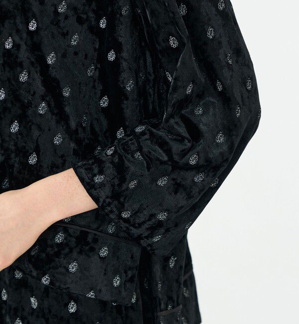 SOULEIADO「ベロアエンブロイダリー プルオーバーブラウス」|シャツ・ブラウス|