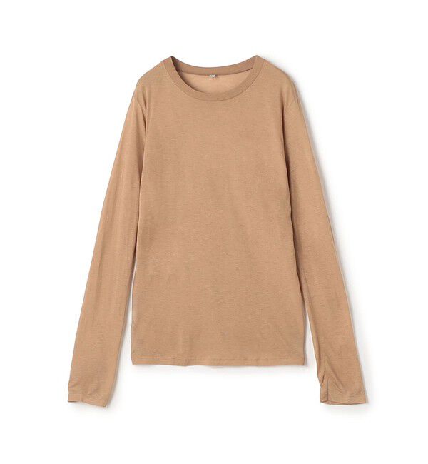 TOMORROWLAND GOODS「BASERANGE バンブー ロングスリーブプルオーバー」|Tシャツ・カットソー|43 ベージュ