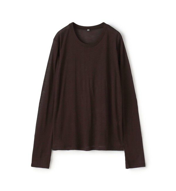 TOMORROWLAND GOODS「BASERANGE バンブー ロングスリーブプルオーバー」|Tシャツ・カットソー|49 ダークブラウン