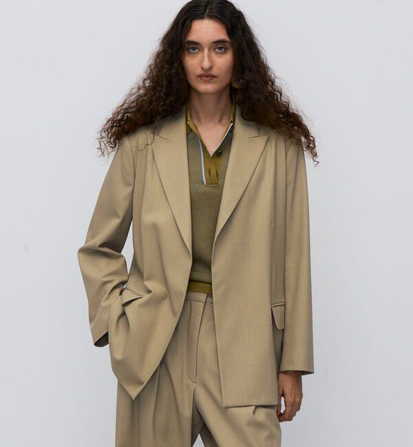 BACCA「ウールドスキン アンボタンシングルジャケット」|テーラードジャケット|