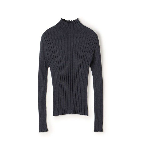 DES PRES「ドメスティックスパンシルク ビルドネックプルオーバー」|ニット・セーター|69 ネイビー