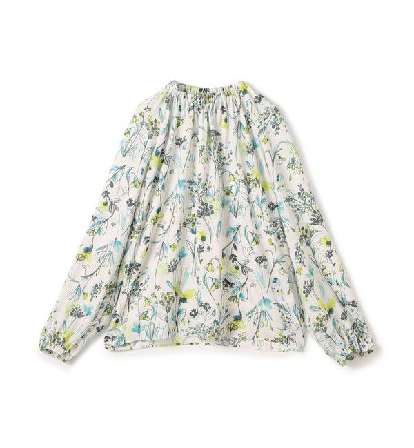 TOMORROWLAND collection「オーキッドフラワープリント ネックギャザーブラウス」|シャツ・ブラウス|24 イエロー系