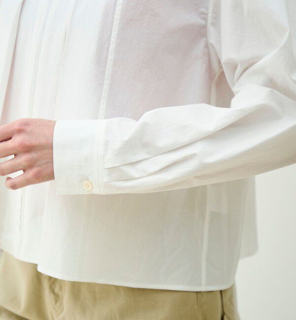 MACPHEE「コットンタイプライター ジップブラウス」|シャツ・ブラウス|