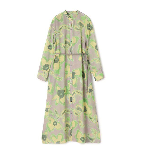 Ballsey「リリアンプリント ロングシャツワンピース」|ワンピース|14 グリーン系