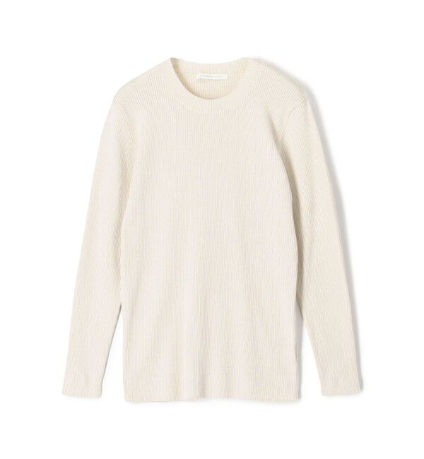 GALERIE VIE「ギザコットンリブ クルーネックプルオーバー」|ニット・セーター|41 ライトベージュ