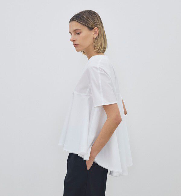 DES PRES「コットンタイプライター フレアテールブラウス」|シャツ・ブラウス|