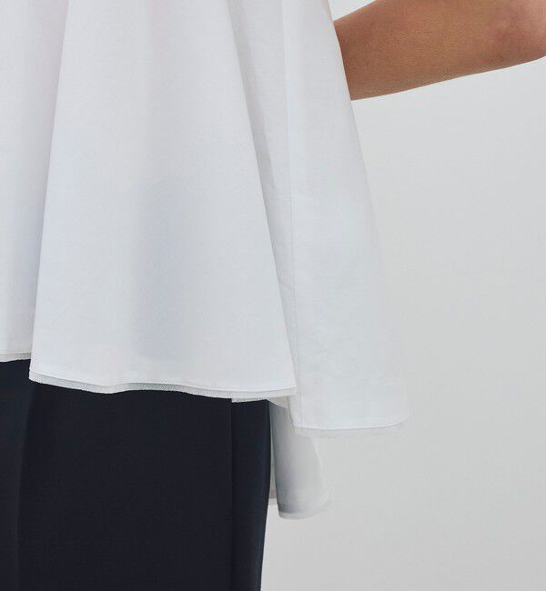 DES PRES「コットンタイプライター フレアテールブラウス」|シャツ・ブラウス|