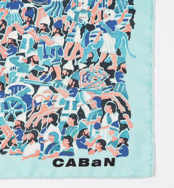 CABaN「Festival シルクプリントスカーフ」|バンダナ・スカーフ|