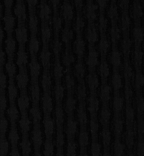 Ballsey「グリッドカットジャカード フリルフレンチブラウス」|シャツ・ブラウス|