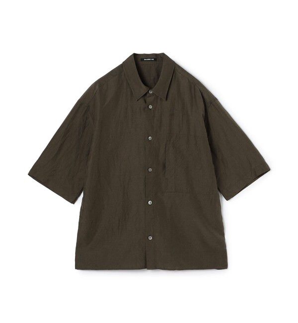 GALERIE VIE「リネンキュプラシルクコンパクト ハーフスリーブシャツ」|シャツ・ブラウス|47 ブラウン
