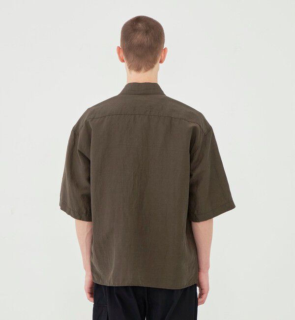 GALERIE VIE「リネンキュプラシルクコンパクト ハーフスリーブシャツ」|シャツ・ブラウス|