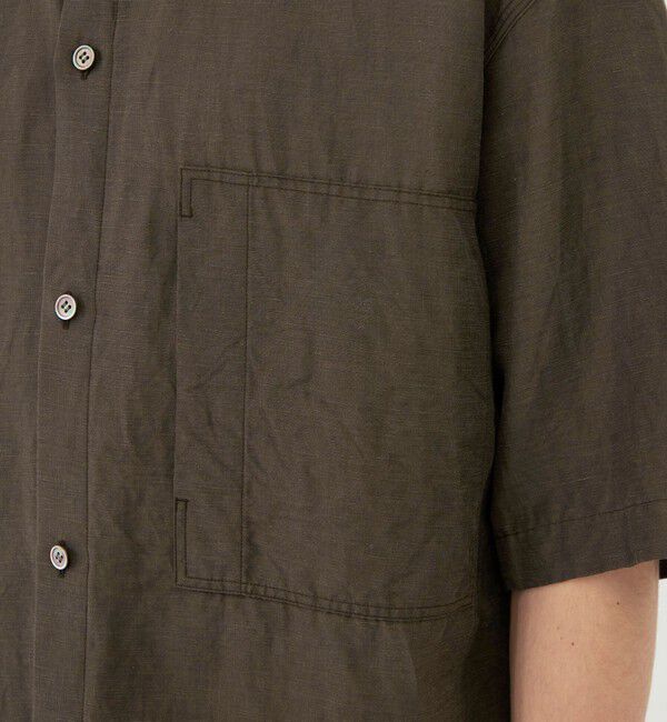 GALERIE VIE「リネンキュプラシルクコンパクト ハーフスリーブシャツ」|シャツ・ブラウス|