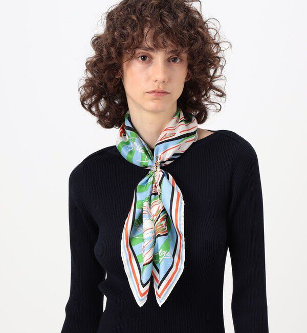 TOMORROWLAND GOODS「manipuri VEGETABLES シルクスカーフ」|バンダナ・スカーフ|