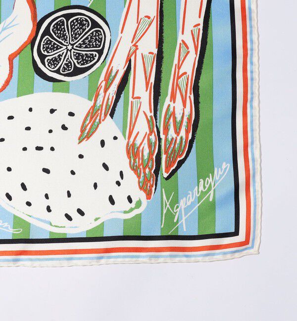 TOMORROWLAND GOODS「manipuri VEGETABLES シルクスカーフ」|バンダナ・スカーフ|