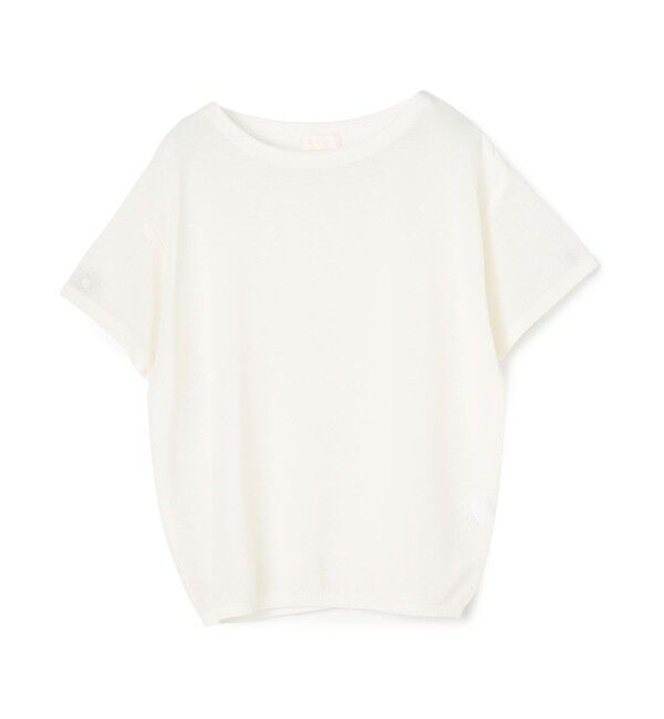 Ballsey「ダブルカバーコットンナイロン ショートスリーブプルオーバー」|ニット・セーター|11 ホワイト