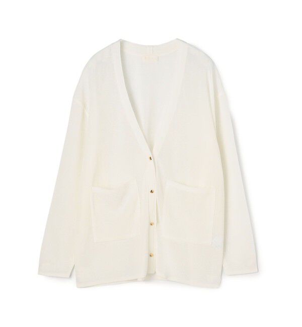 Ballsey「ダブルカバーコットンナイロン Vネックカーディガン」|カーディガン|11 ホワイト