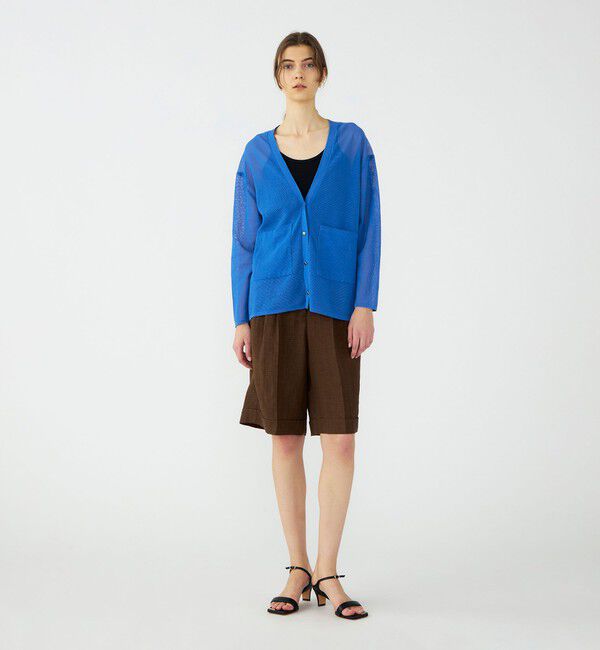 Ballsey「ダブルカバーコットンナイロン Vネックカーディガン」|カーディガン|