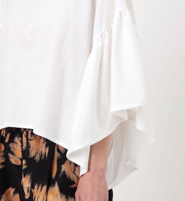 TOMORROWLAND GOODS「HAVERSACK コットンジャージー フリルスリーブプルオーバー」|Tシャツ・カットソー|