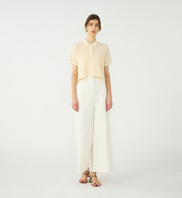 Ballsey「ファインファンシーボーダー ワイドショートポロ」|ニット・セーター|