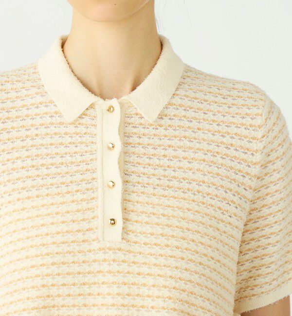 Ballsey「ファインファンシーボーダー ワイドショートポロ」|ニット・セーター|