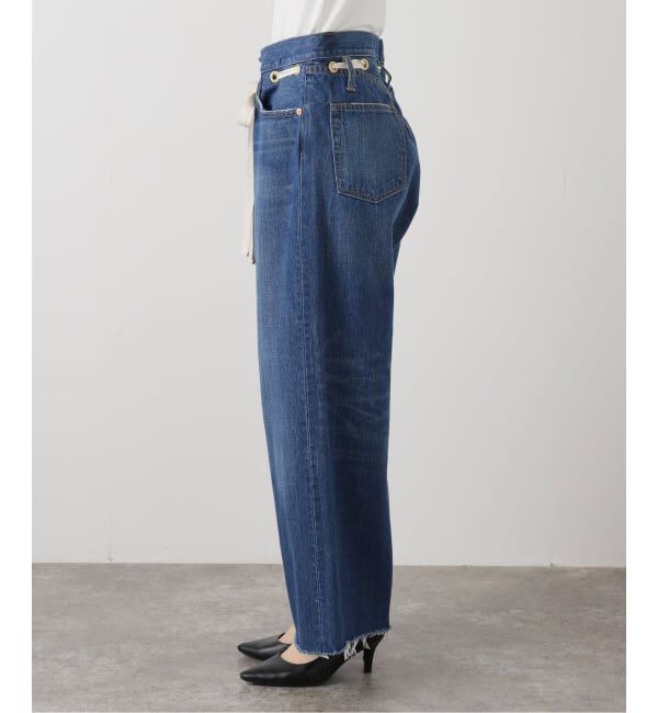  「《追加2》ドロストワイドイージーデニムパンツ」|デニム|