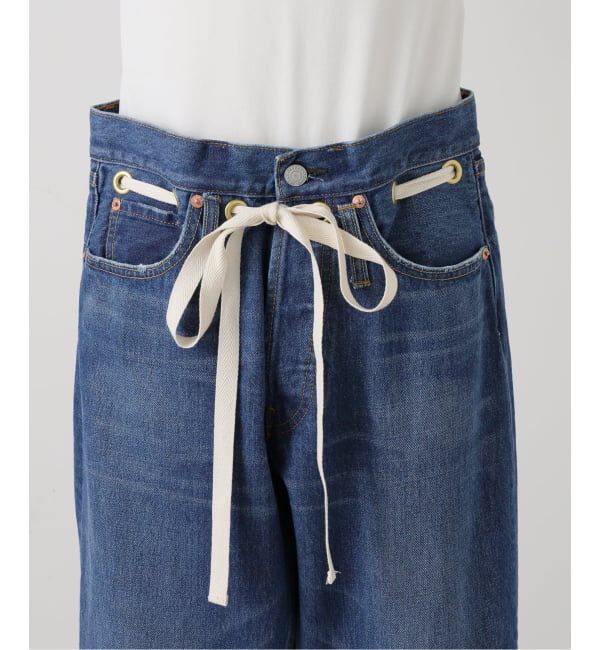  「《追加2》ドロストワイドイージーデニムパンツ」|デニム|